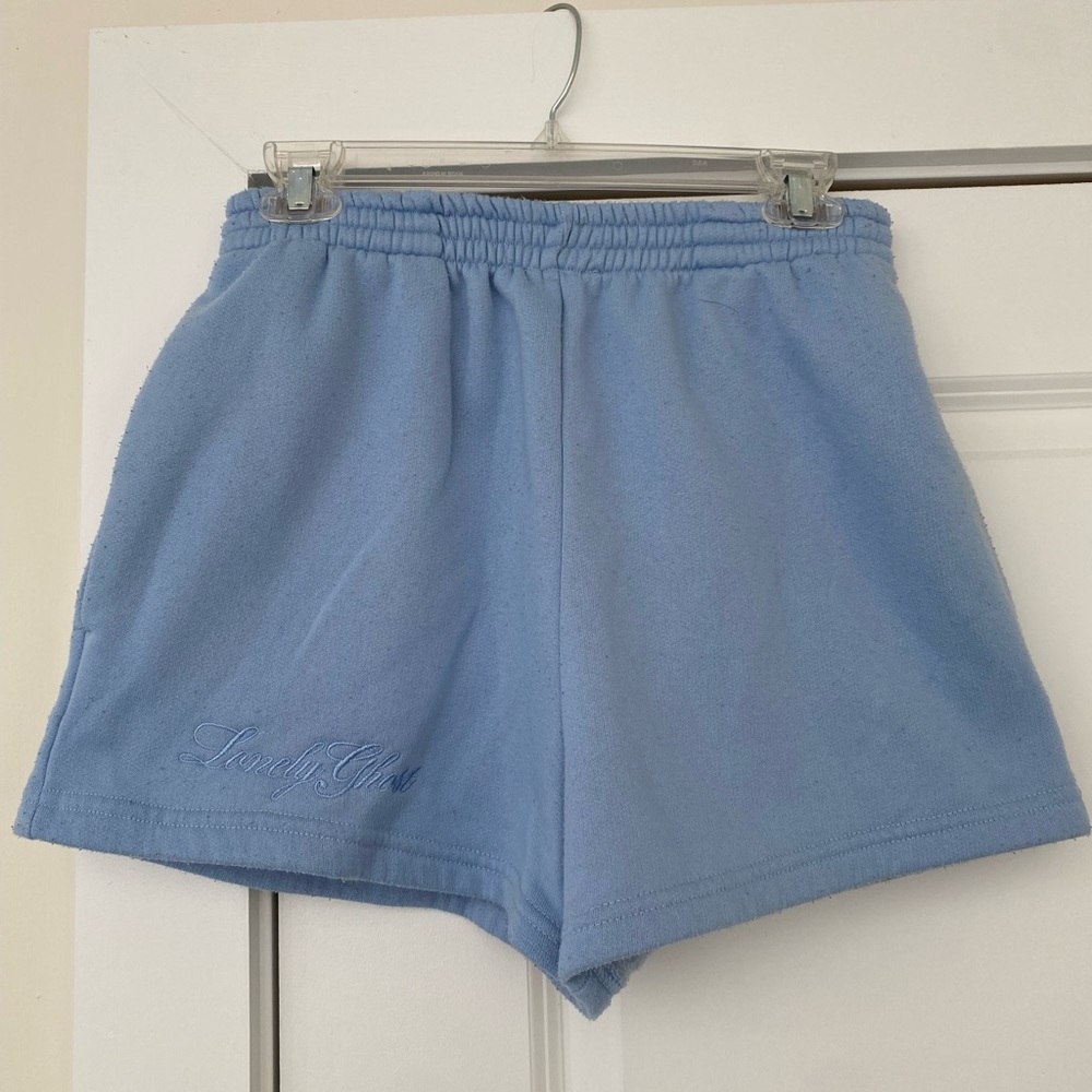 Blue Lonely Ghost sweat shorts